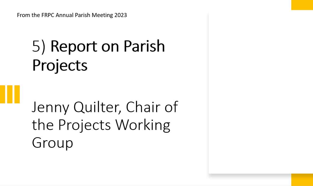Projects Report 2023 title slide